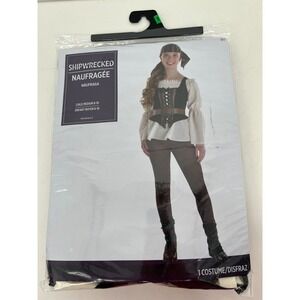 Shipwrecked Pirate Costume Girl Child Medium 8-10 Halloween Cosplay